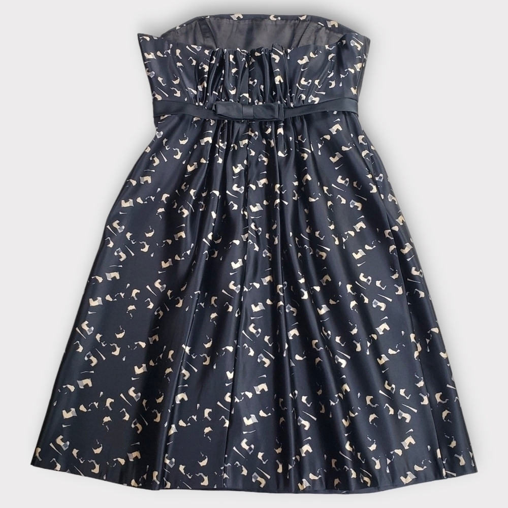 Milly Silk Strapless Cocktail Mini Dress - Picture 4 of 13